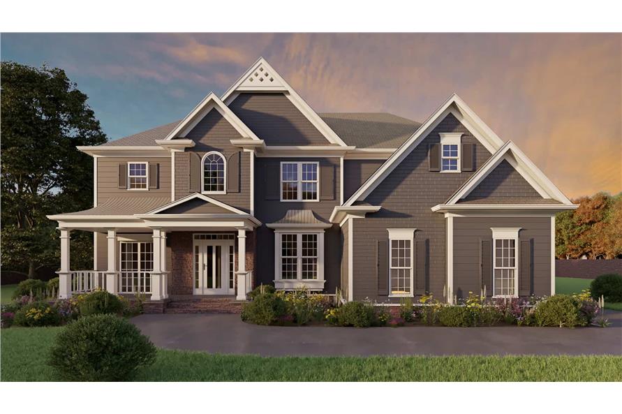 Front View of this 5-Bedroom,3054 Sq Ft Plan -198-1020