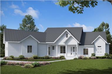 3-Bedroom, 2510 Sq Ft Cottage Home Plan - 198-1025 - Main Exterior