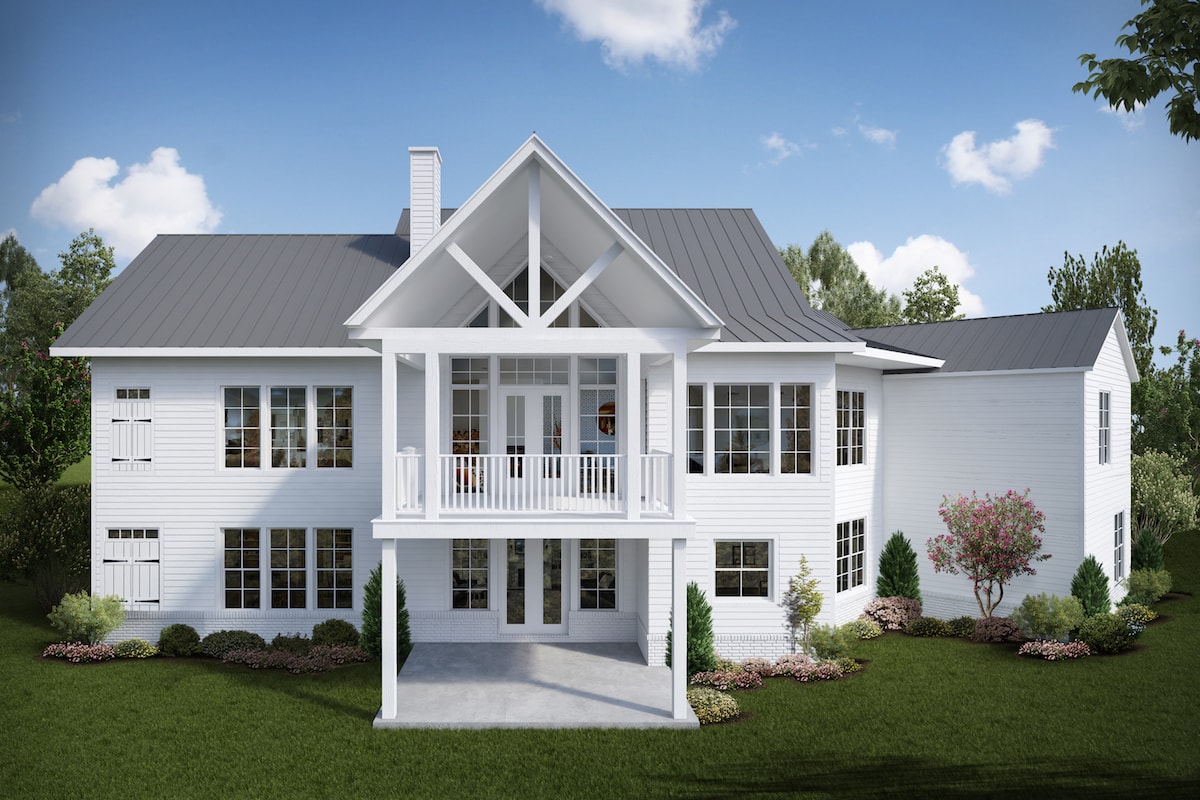 Home Plan Rear Elevation of this 3-Bedroom,2510 Sq Ft Plan -198-1026