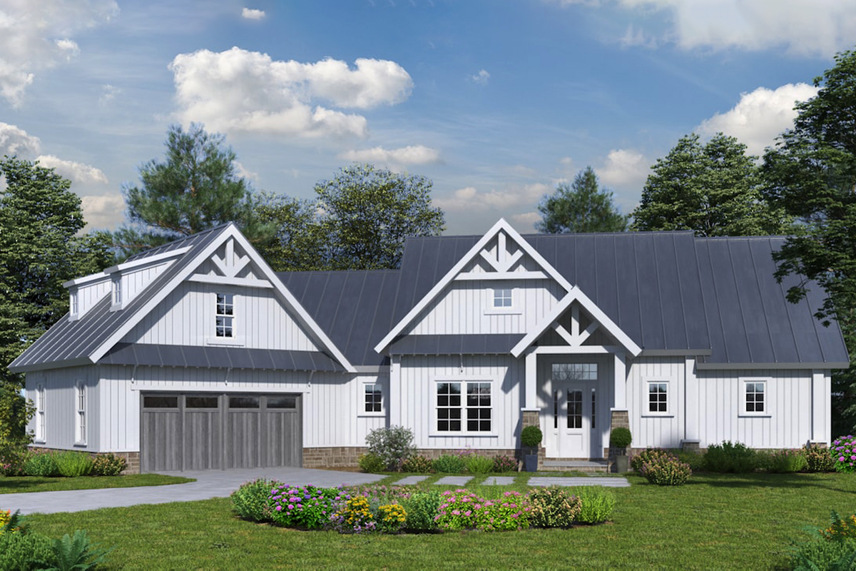 Home Plan Front Elevation of this 3-Bedroom,2005 Sq Ft Plan -198-1028