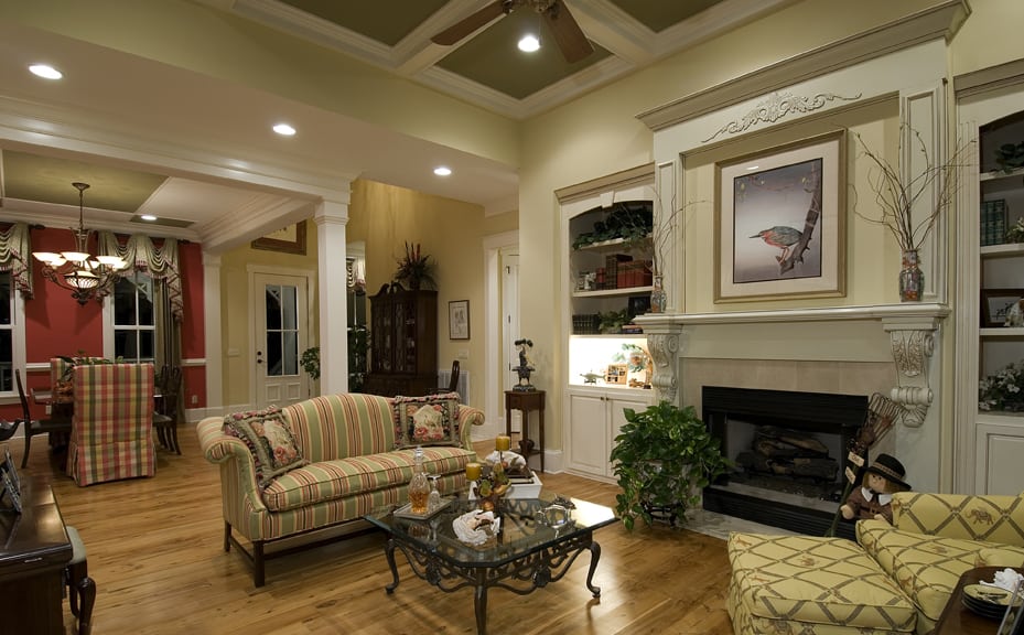 Great Room: Fireplace of this 4-Bedroom,3318 Sq Ft Plan -198-1039