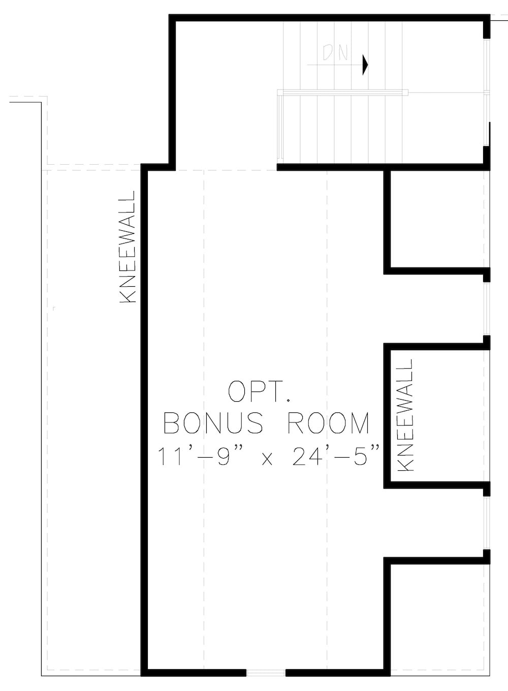 Floor Plan Upper Level of Cottage Plan #198-1040