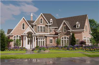 4-Bedroom, 4135 Sq Ft Traditional House Plan - 198-1043 - Front Exterior