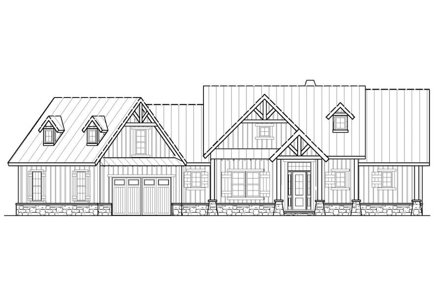 198-1062: Home Plan Front Elevation