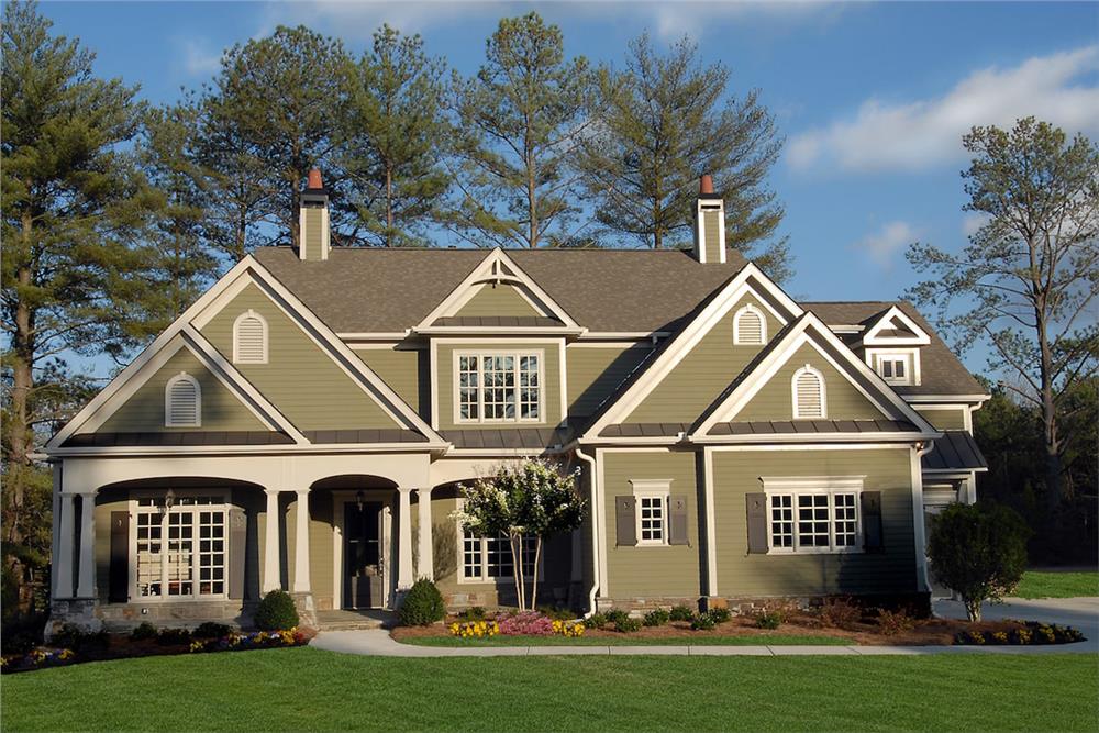 Cottage style luxury home (ThePlanCollection: Plan #198-1082)