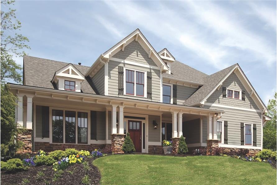 Craftsman style home (ThePlanCollection: House Plan #198-1083)
