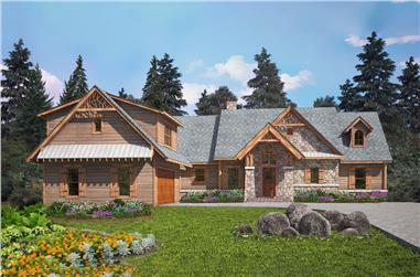 3-Bedroom, 2544 Sq Ft Cottage Home Plan - 198-1085 - Main Exterior