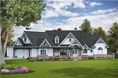 3-Bedroom, 3696 Sq Ft Cottage Home- Plan #198-1095 - Main Exterior