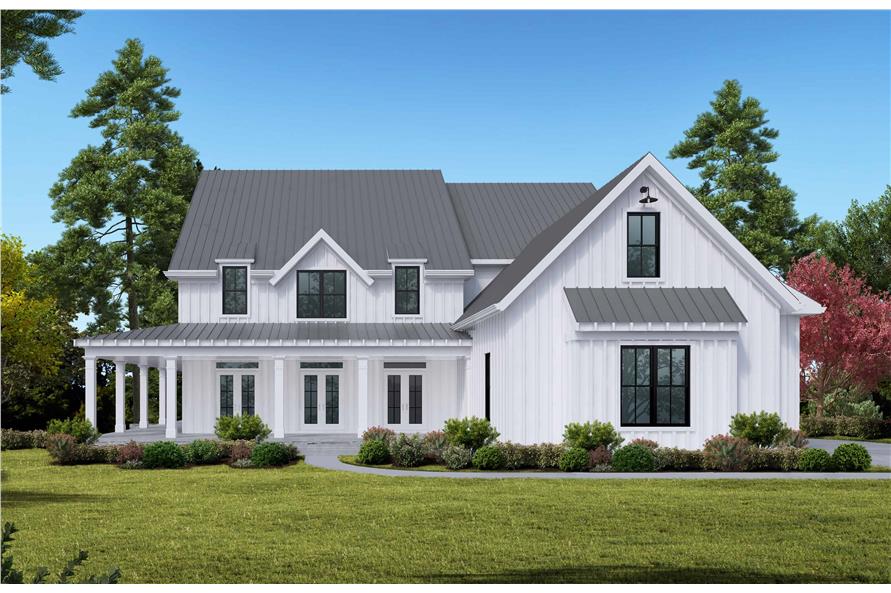 4-Bedroom, 3788 Sq Ft Farmhouse House Plan - 198-1106 - Front Exterior