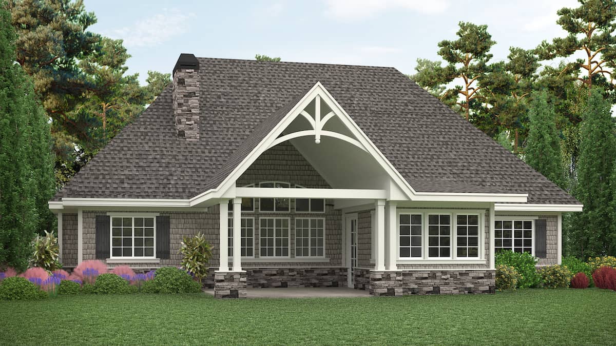 Rear View of this 3-Bedroom, 2243 Sq Ft Plan - 198-1115
