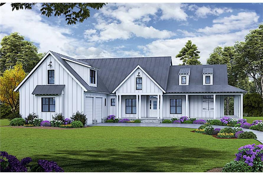 3-Bedroom, 3299 Sq Ft Farmhouse House - Plan #198-1121 - Front Exterior
