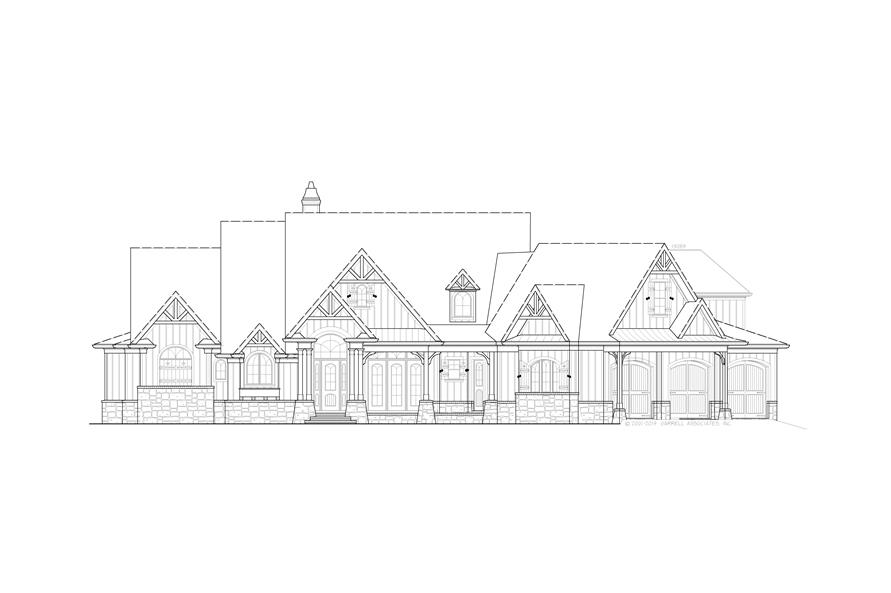 198-1125: Home Plan Front Elevation