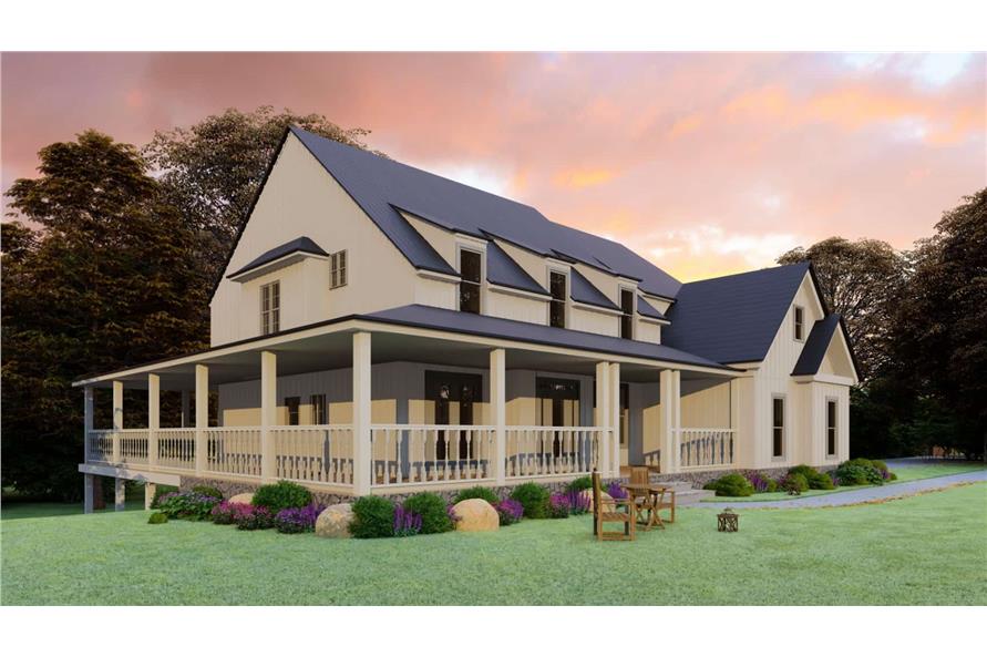 Front View of this 5-Bedroom, 3261 Sq Ft Plan - 198-1127