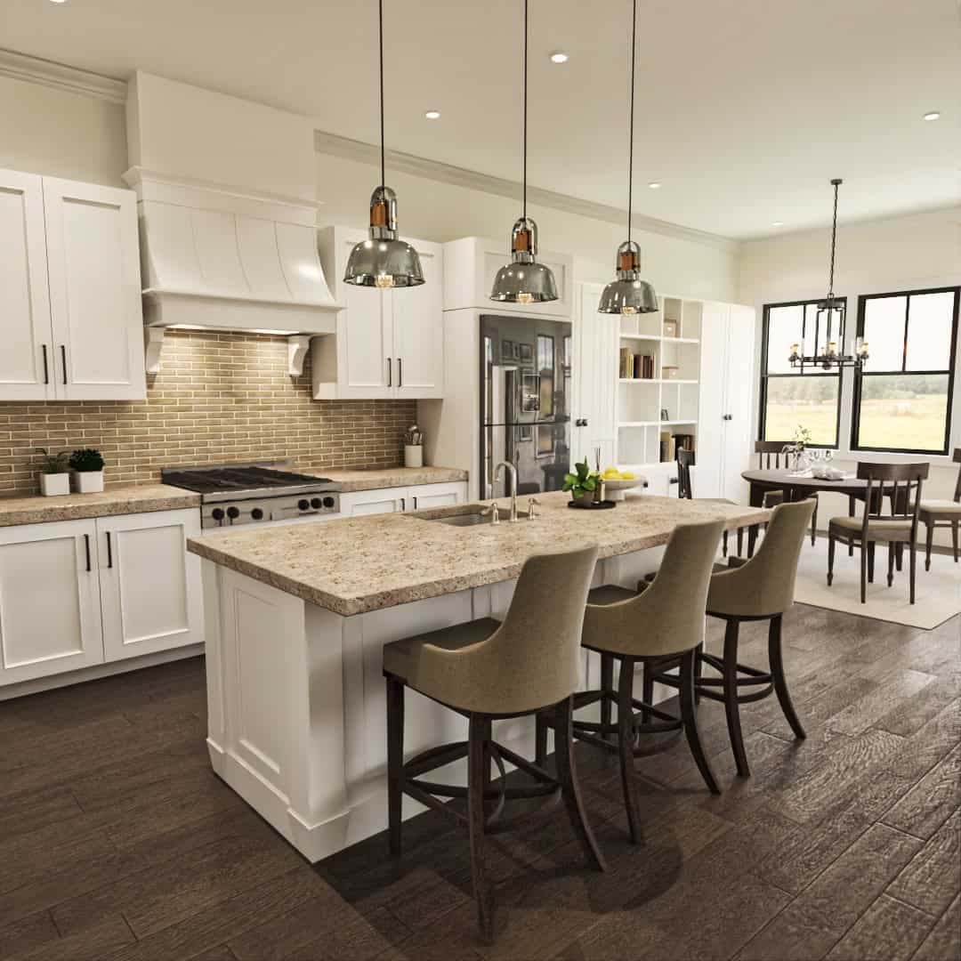 Kitchen: Kitchen Island of this 3-Bedroom,1925 Sq Ft Plan -198-1131