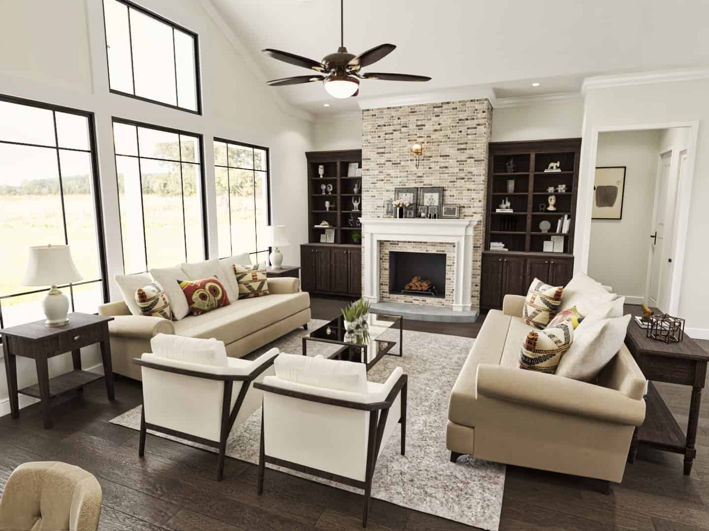 Living Room of this 3-Bedroom,1925 Sq Ft Plan -198-1131
