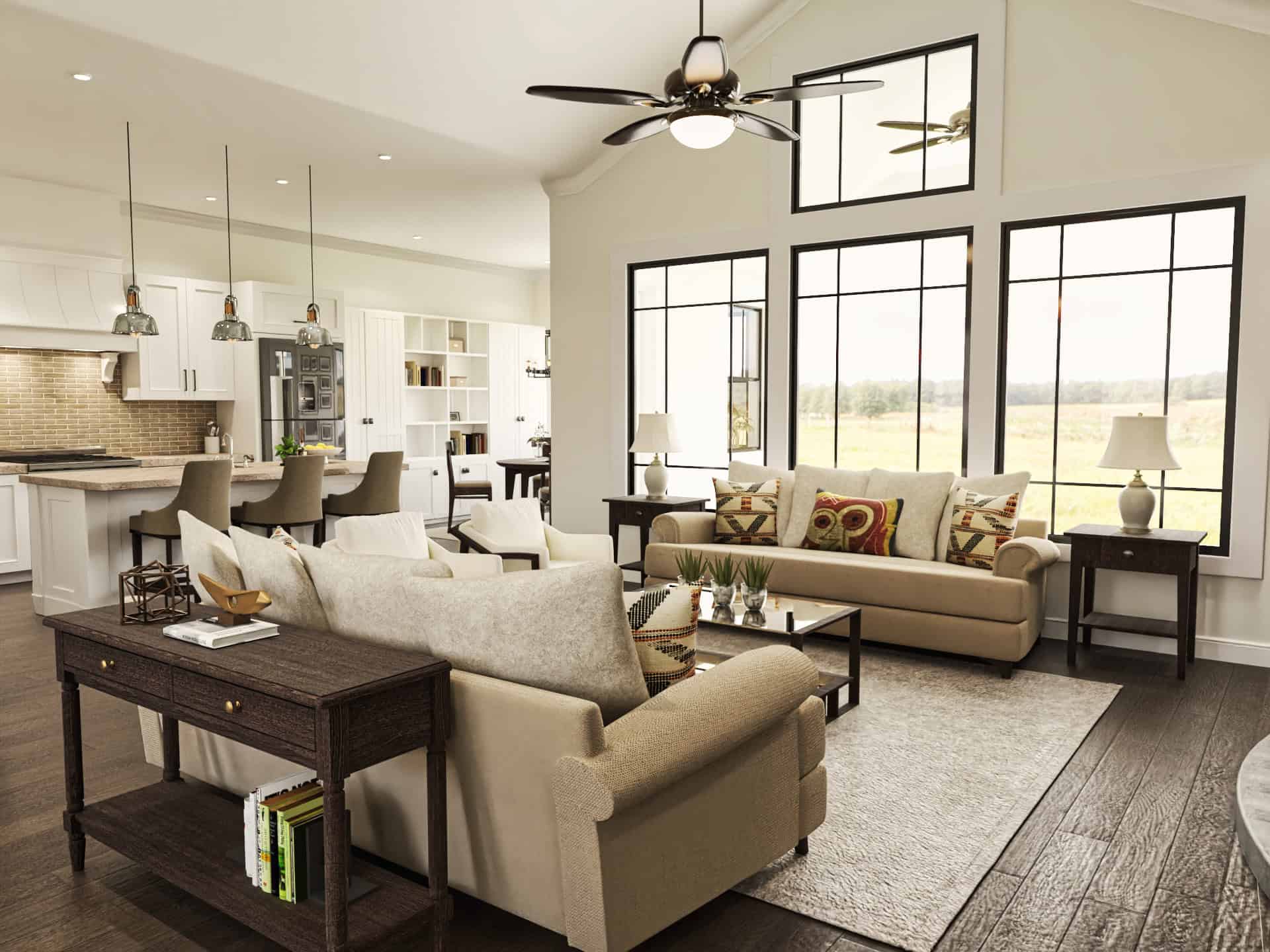 Living Room of this 3-Bedroom,1925 Sq Ft Plan -198-1131