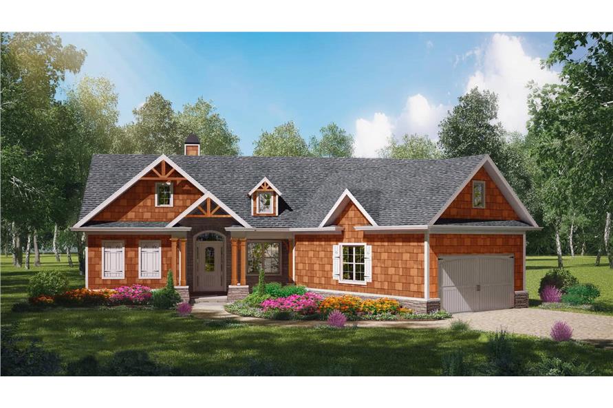 3-Bedroom, 1338 Sq Ft Cottage House - Plan #198-1153 - Front Exterior