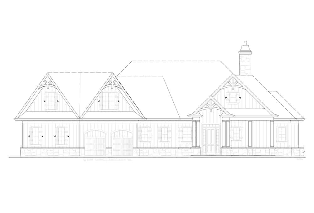 Home Plan Front Elevation of this 3-Bedroom,2269 Sq Ft Plan -198-1162