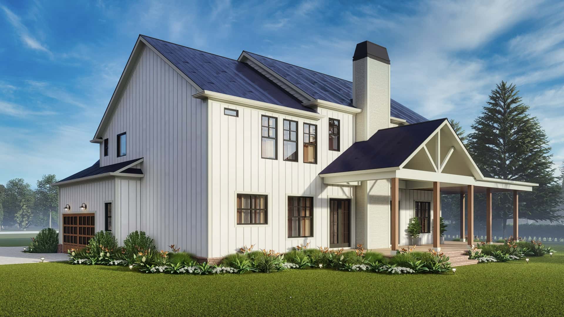 Left Side View of this 4-Bedroom,3694 Sq Ft Plan -198-1168