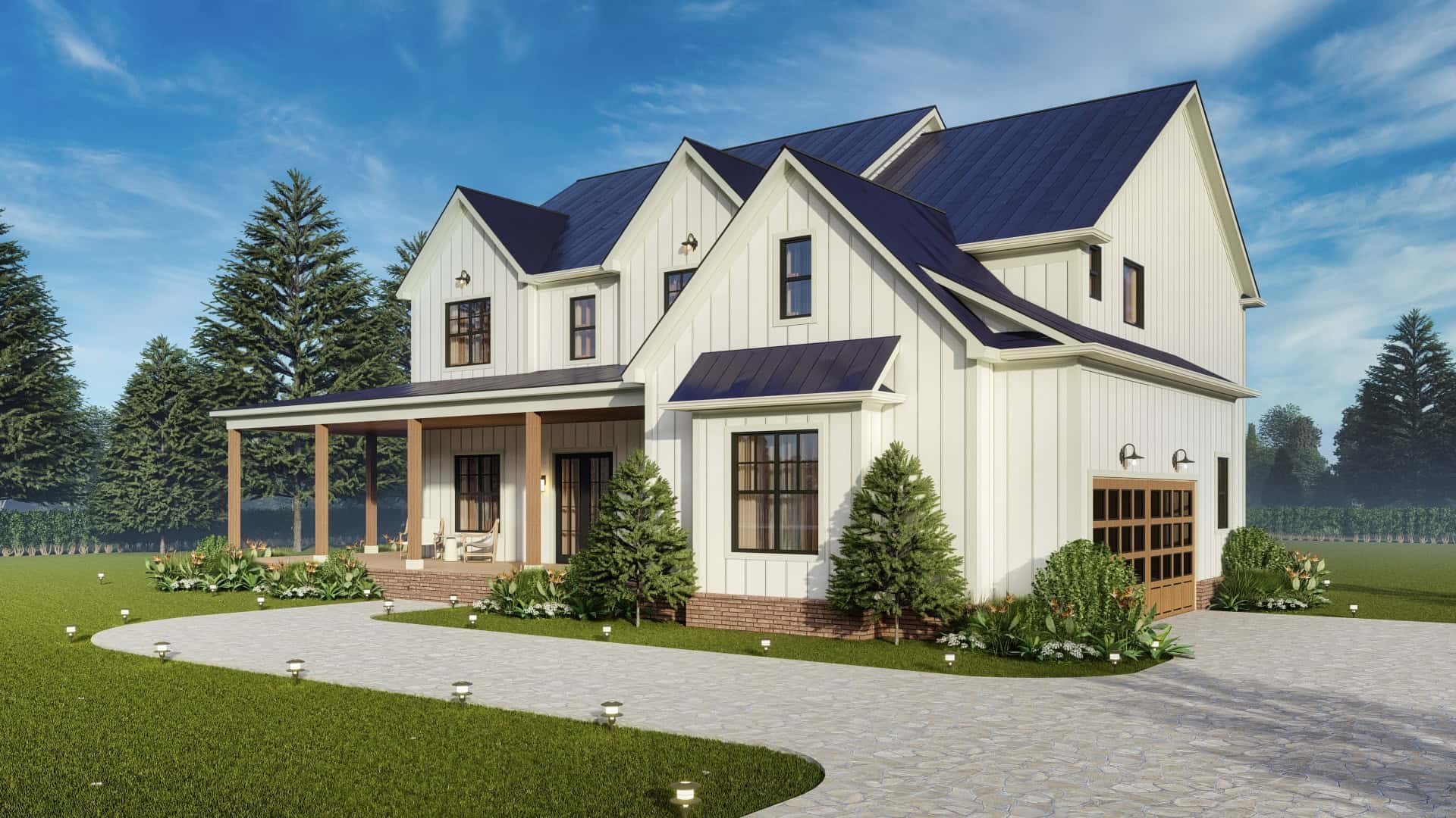 Side View of this 4-Bedroom,3694 Sq Ft Plan -198-1168