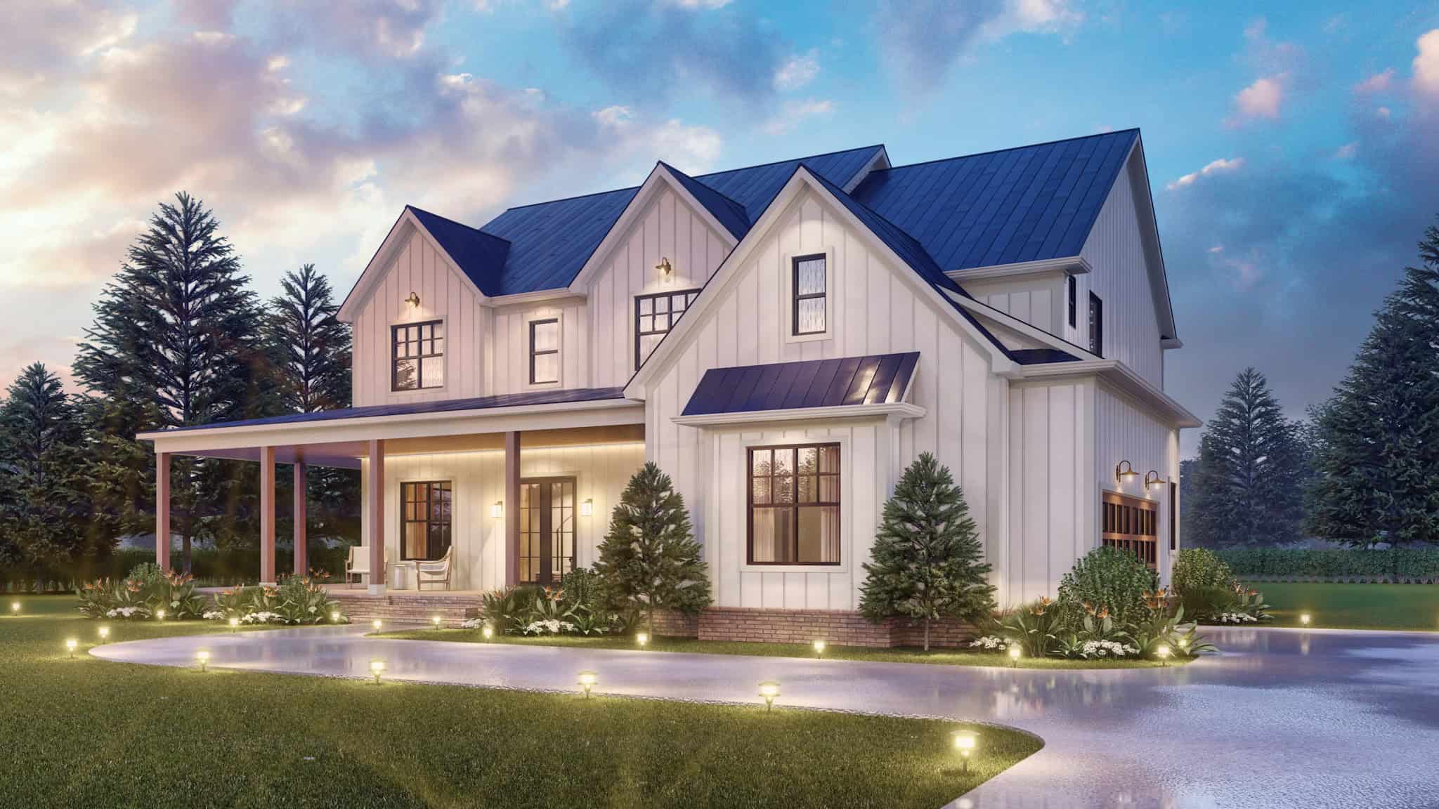 Side View of this 4-Bedroom,3694 Sq Ft Plan -198-1168