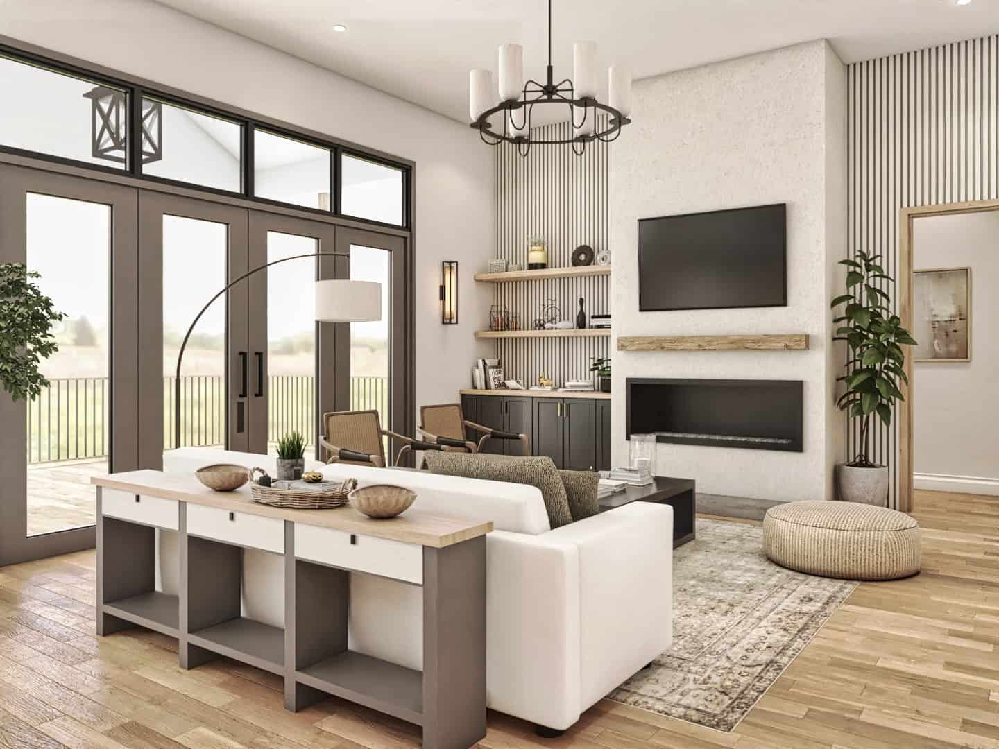 Living Room of this 4-Bedroom,3849 Sq Ft Plan -198-1170