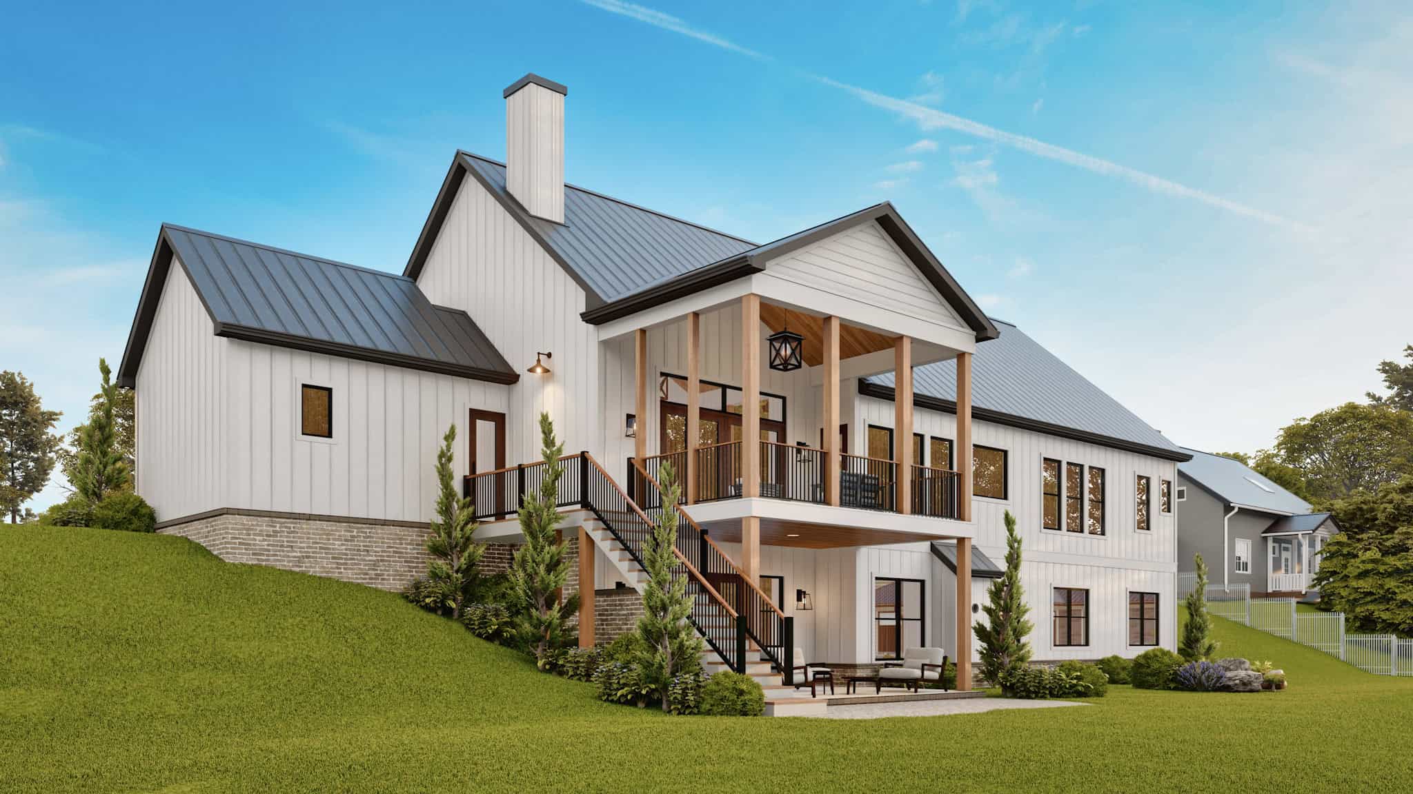Rear View of this 4-Bedroom,3849 Sq Ft Plan -198-1170