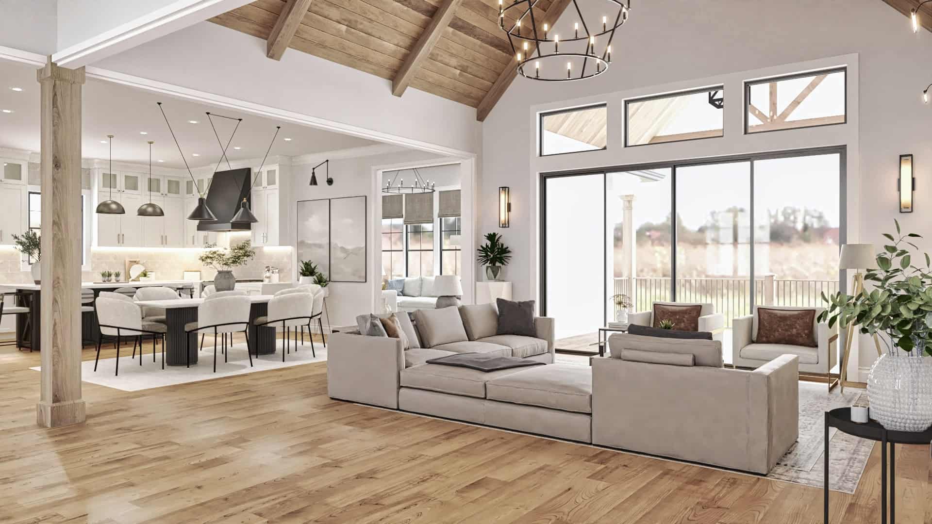 Living Room of this 3-Bedroom,4339 Sq Ft Plan -198-1171