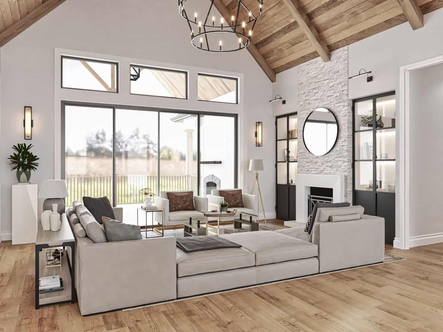 Living Room of this 3-Bedroom,4339 Sq Ft Plan -198-1171