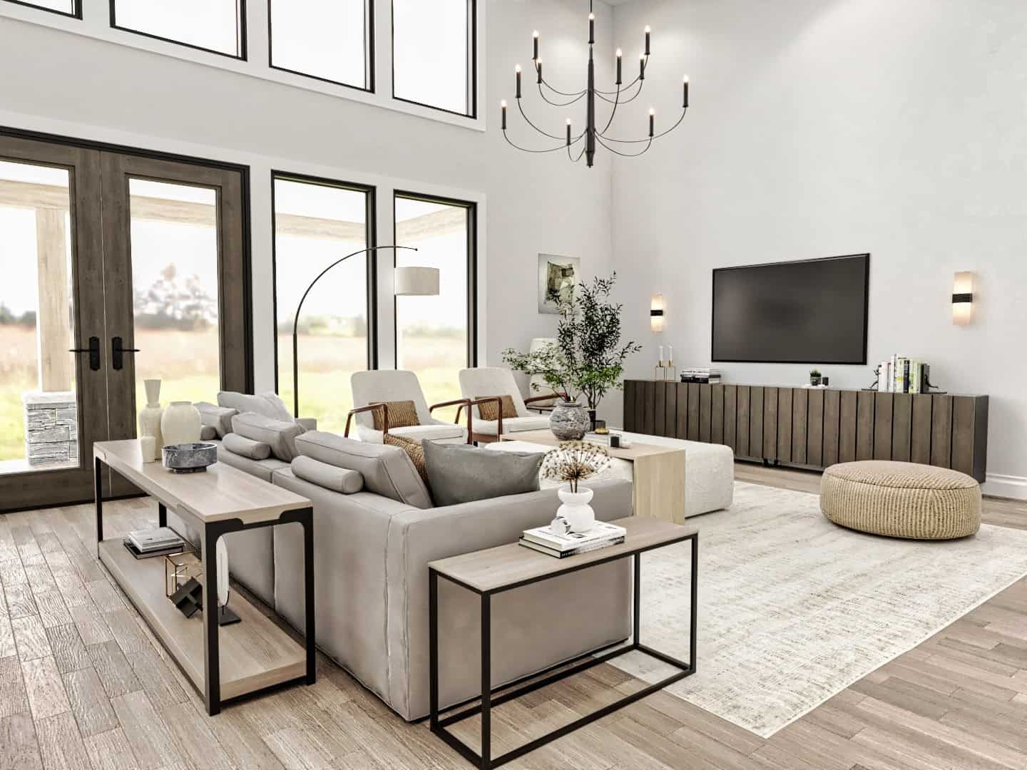 Living Room of this 4-Bedroom,3076 Sq Ft Plan -198-1172