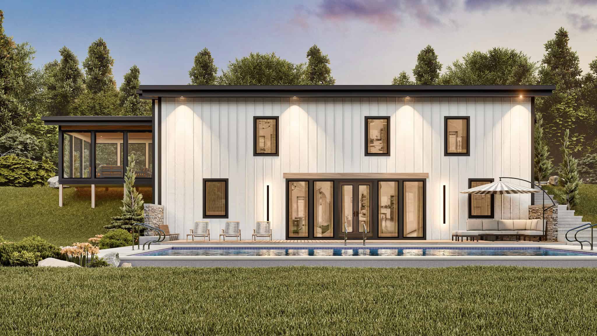 Home at Night of this 4-Bedroom,3076 Sq Ft Plan -198-1172