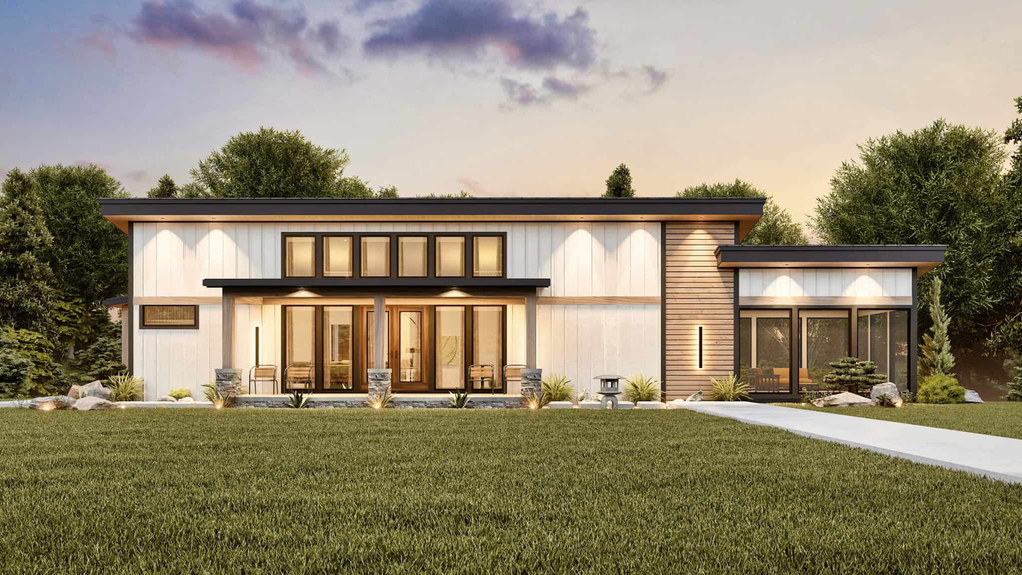 Home at Night of this 4-Bedroom,3076 Sq Ft Plan -198-1172