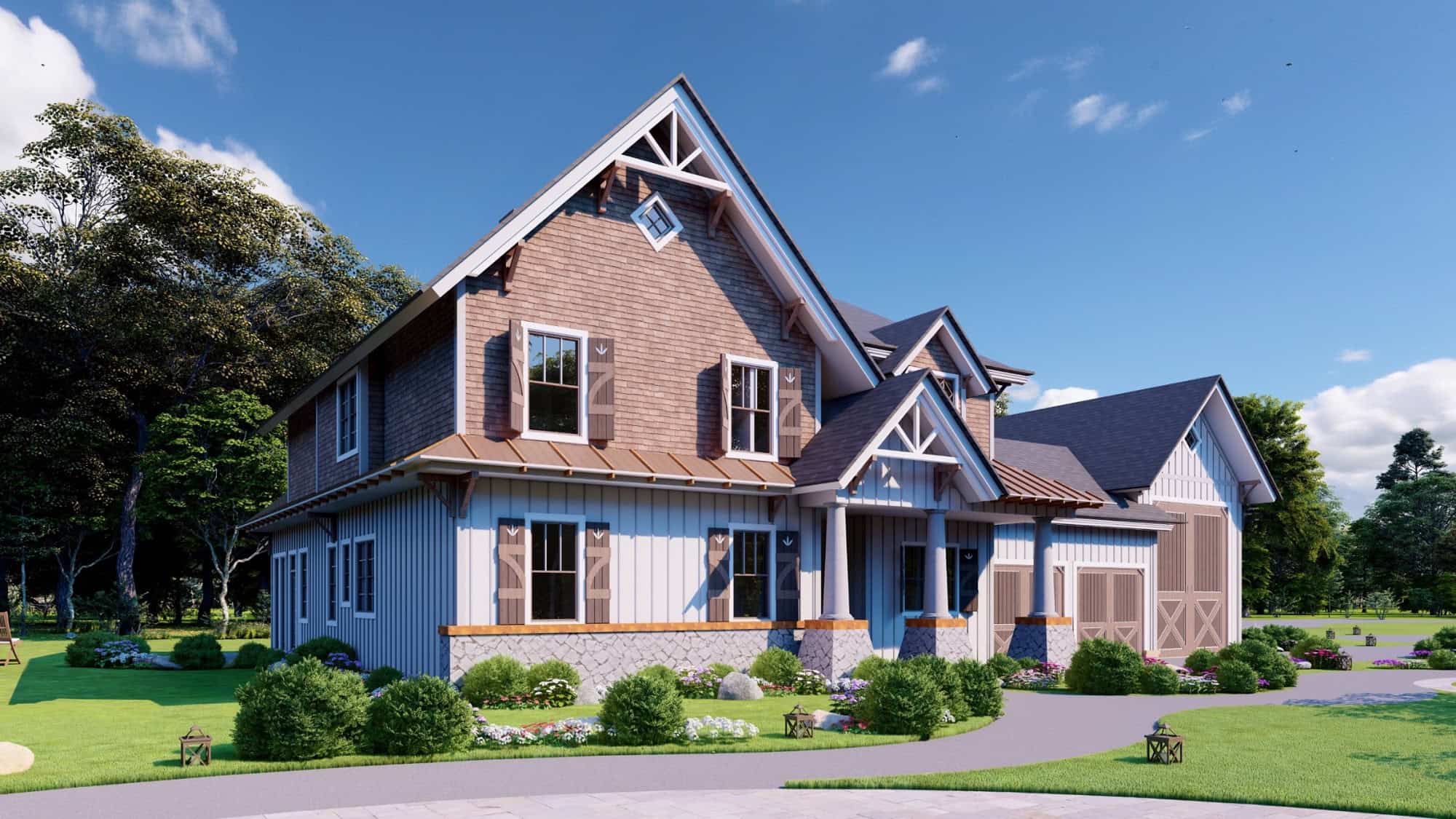 Left Side View of this 3-Bedroom,2402 Sq Ft Plan -198-1173