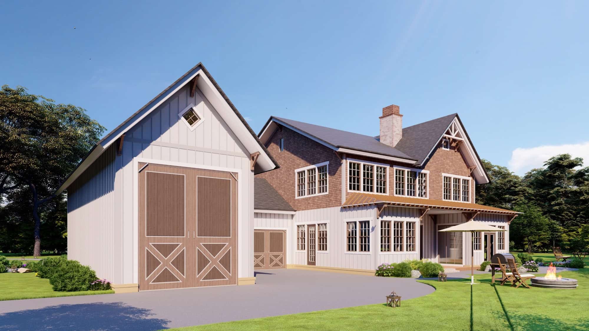 Rear View of this 3-Bedroom,2402 Sq Ft Plan -198-1173