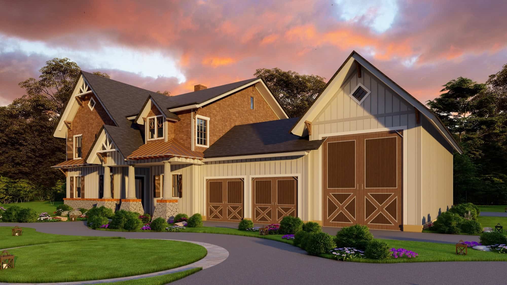Home at Night of this 3-Bedroom,2402 Sq Ft Plan -198-1173