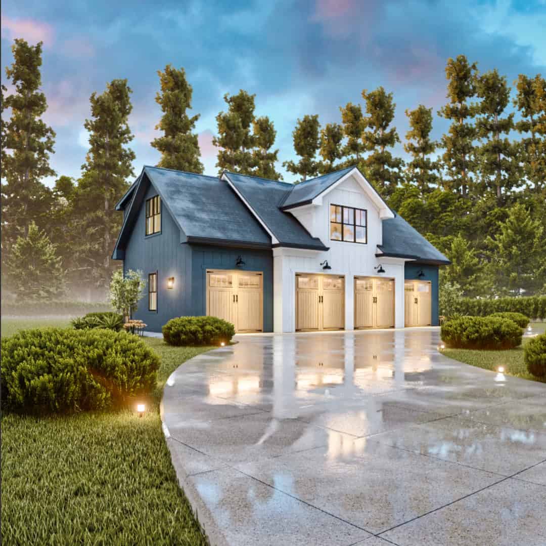 Left Side View of this 2-Bedroom,1056 Sq Ft Plan -198-1174