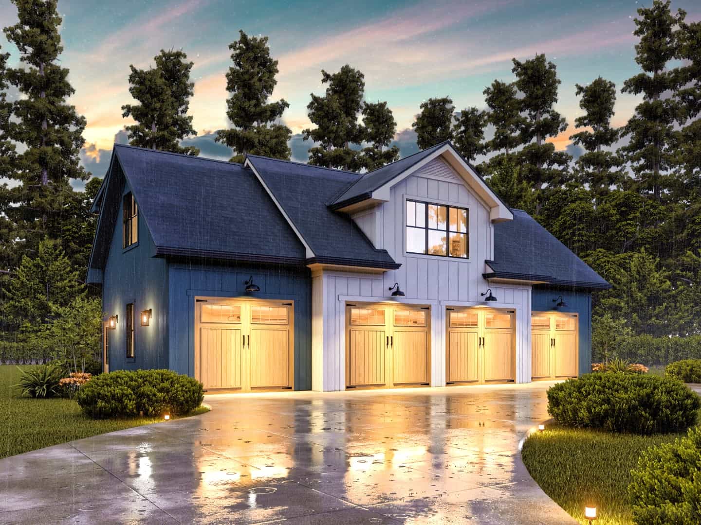 Home at Night of this 2-Bedroom,1056 Sq Ft Plan -198-1174