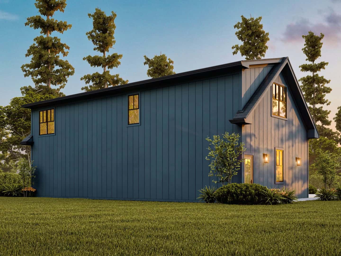 Home Plan Left Elevation of this 2-Bedroom,1056 Sq Ft Plan -198-1174