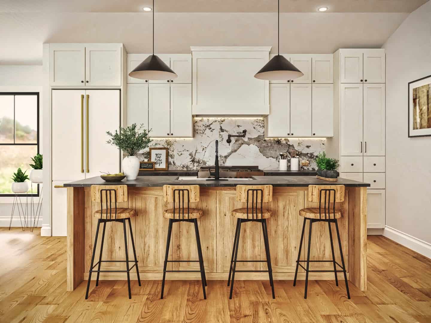 Kitchen of this 2-Bedroom,1056 Sq Ft Plan -198-1174