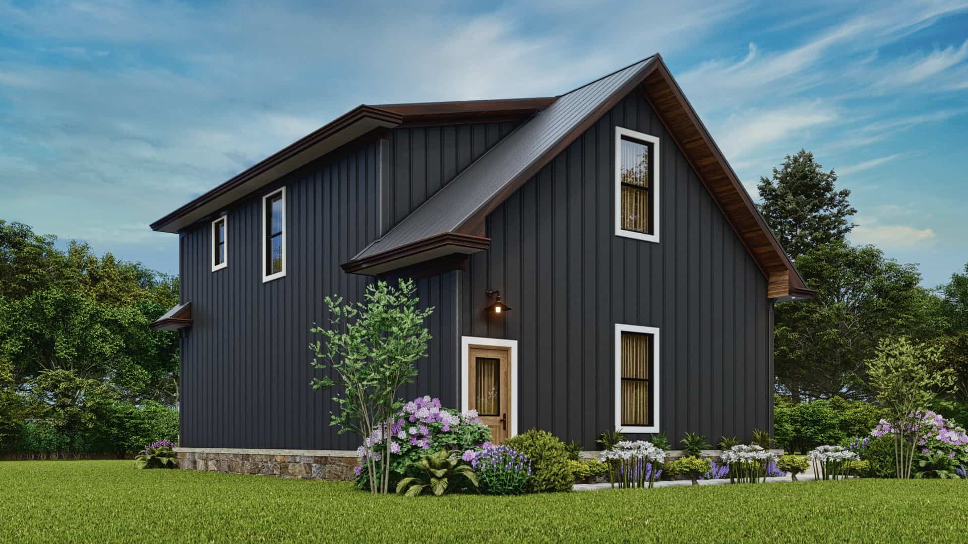 Rear View of this 1-Bedroom,665 Sq Ft Plan -198-1180