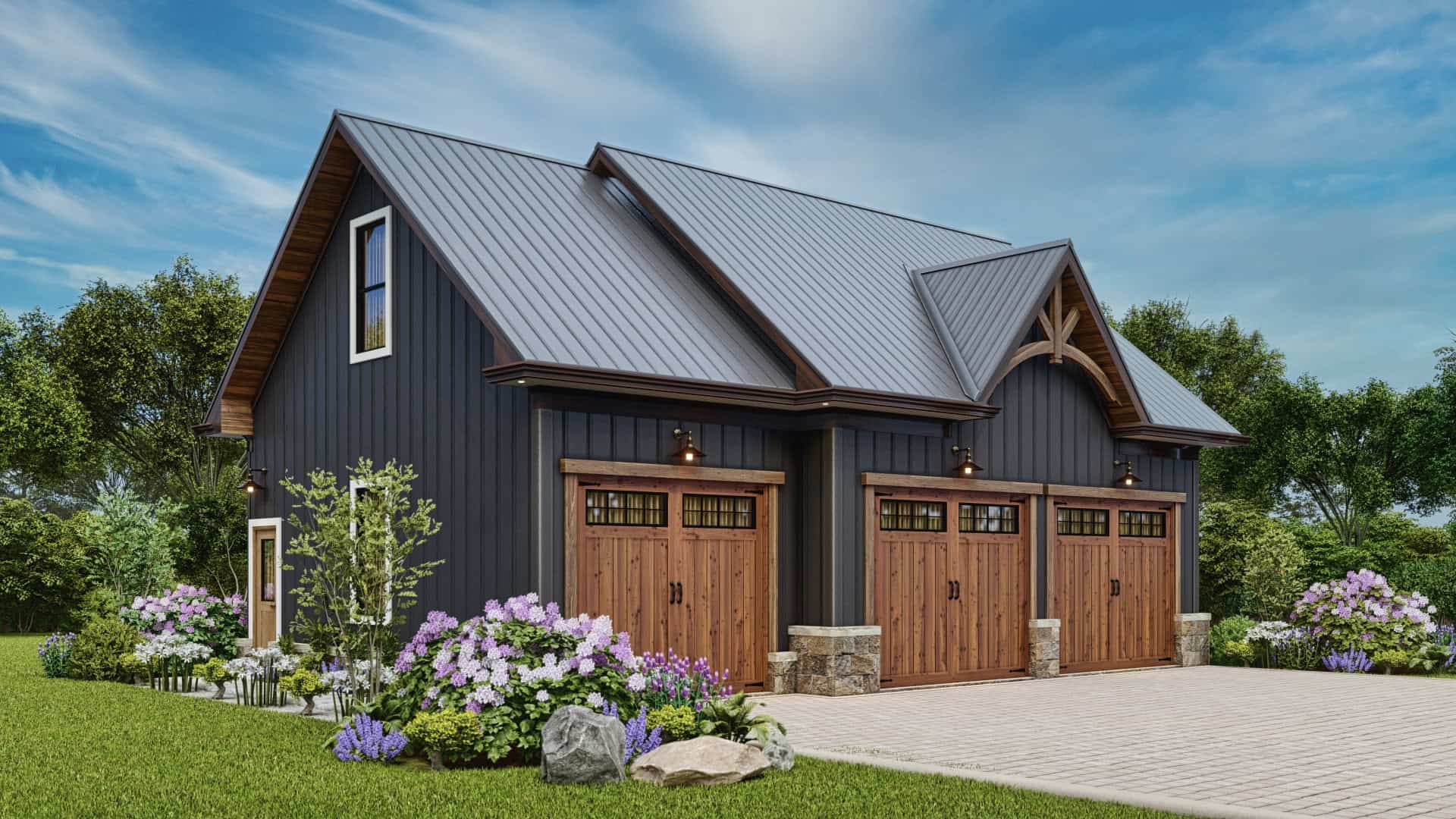 Left Side View of this 1-Bedroom,665 Sq Ft Plan -198-1180