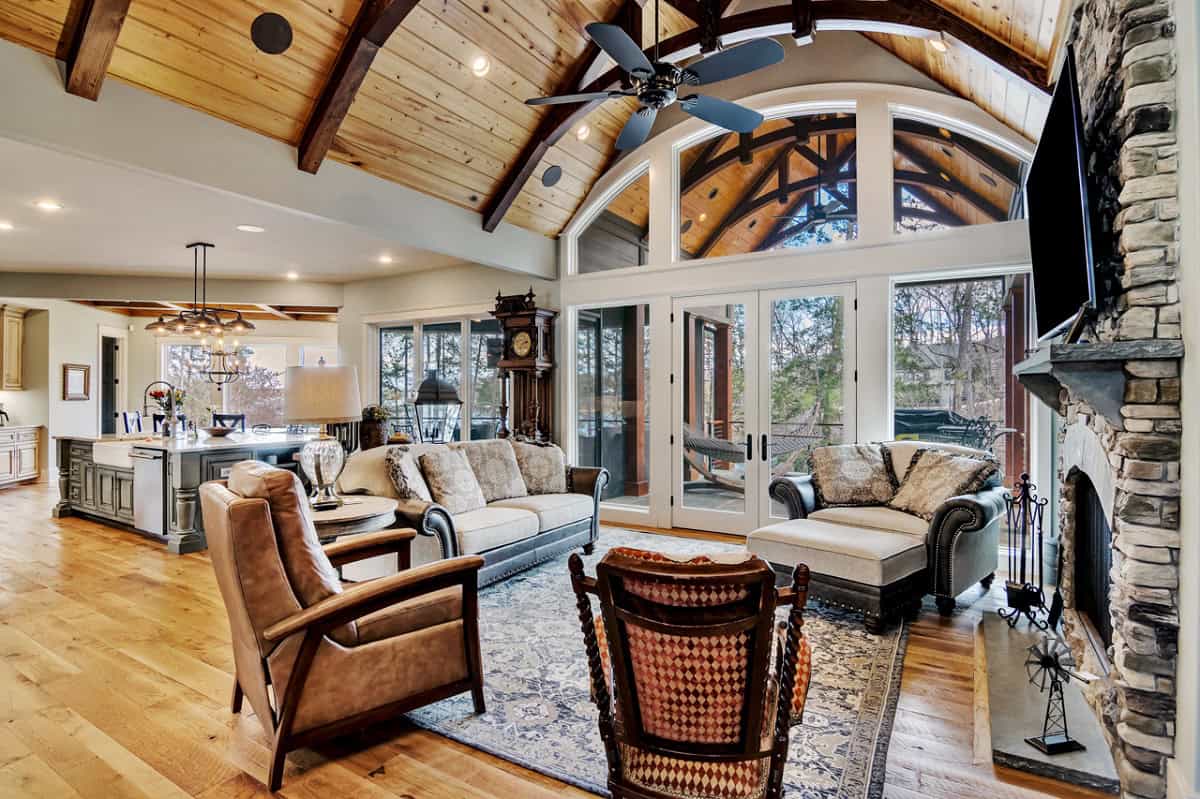 Living Room of this 4-Bedroom,4042 Sq Ft Plan -198-1182