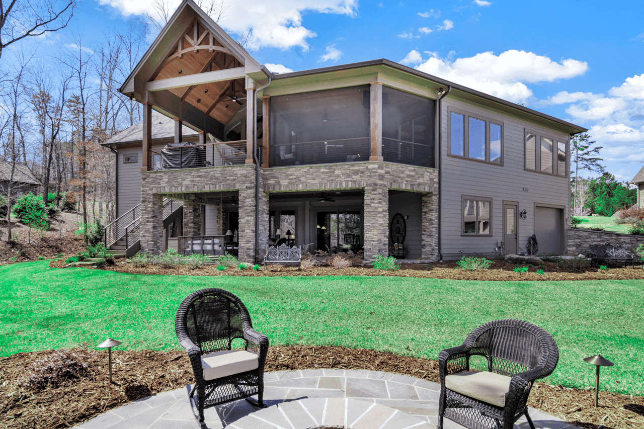 Rear View of this 4-Bedroom,4042 Sq Ft Plan -198-1182