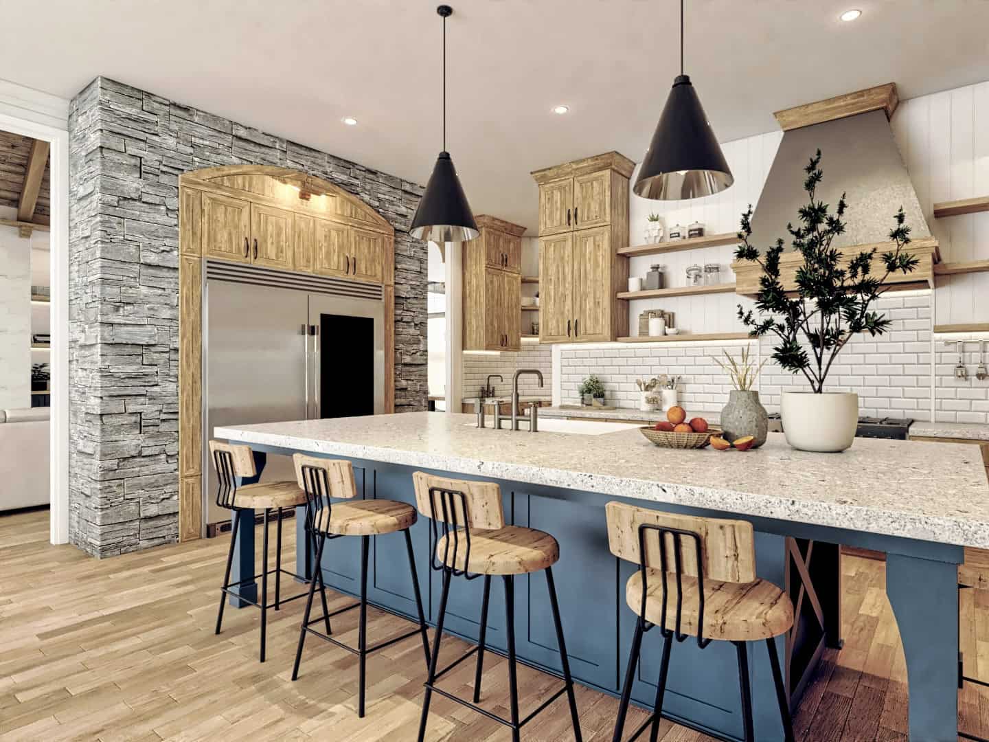 Kitchen: Kitchen Island of this 3-Bedroom,6387 Sq Ft Plan -198-1188