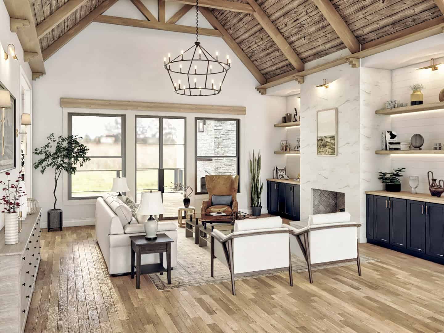 Living Room of this 3-Bedroom,6387 Sq Ft Plan -198-1188