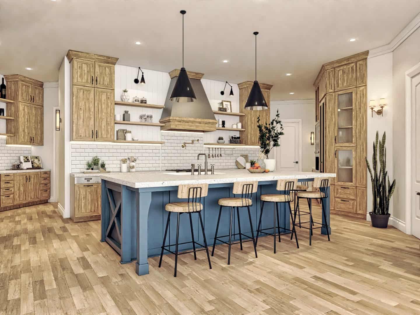 Kitchen: Kitchen Island of this 3-Bedroom,6387 Sq Ft Plan -198-1188
