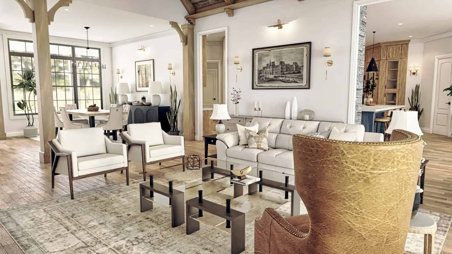 Living Room of this 3-Bedroom,6387 Sq Ft Plan -198-1188