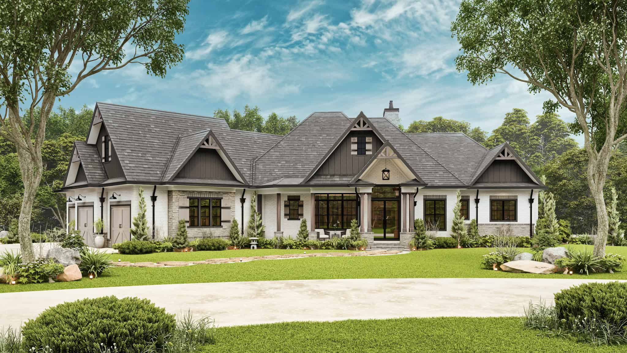 Front View of this 3-Bedroom,6387 Sq Ft Plan -198-1188