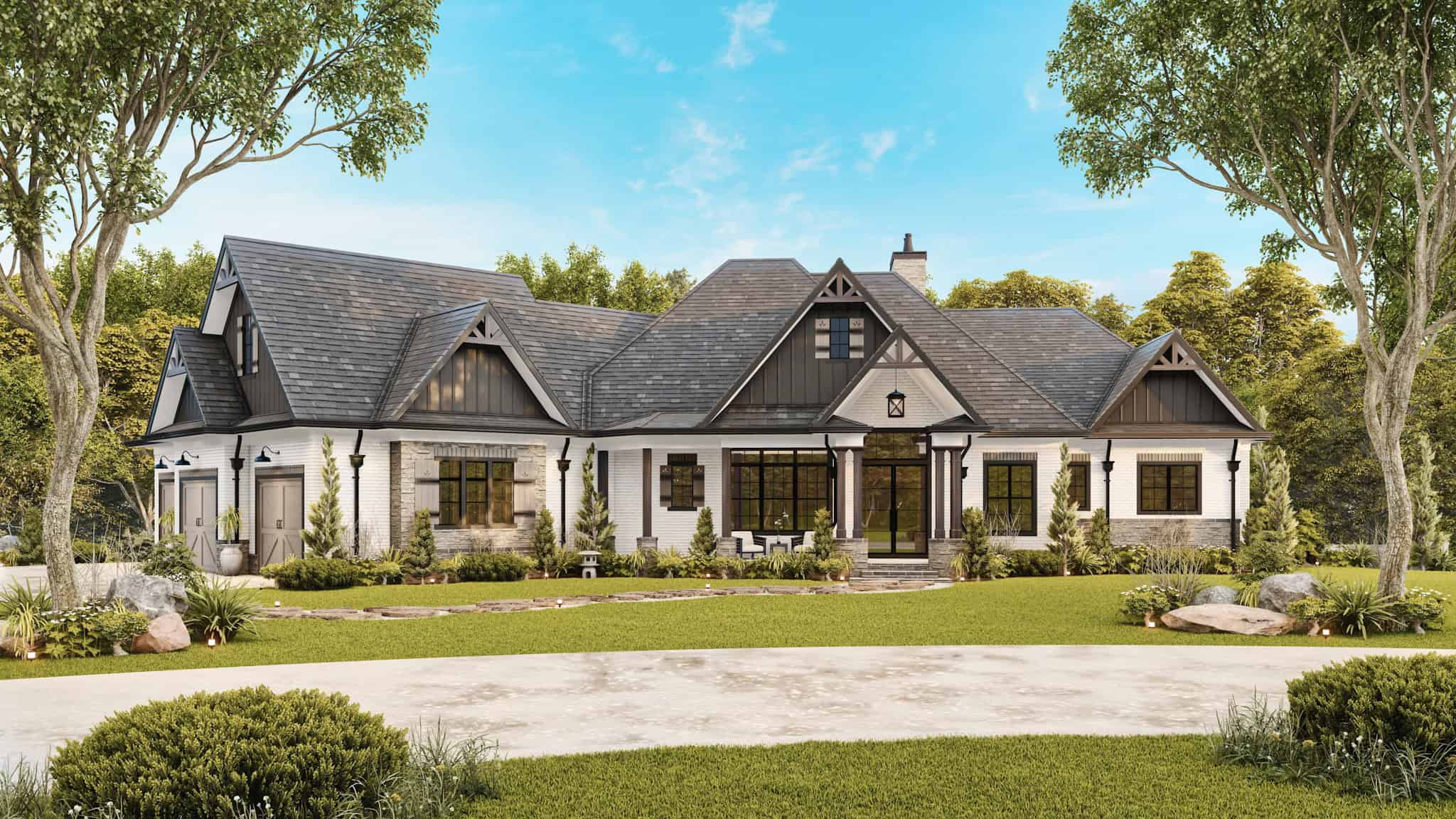 Front View of this 3-Bedroom,6387 Sq Ft Plan -198-1188