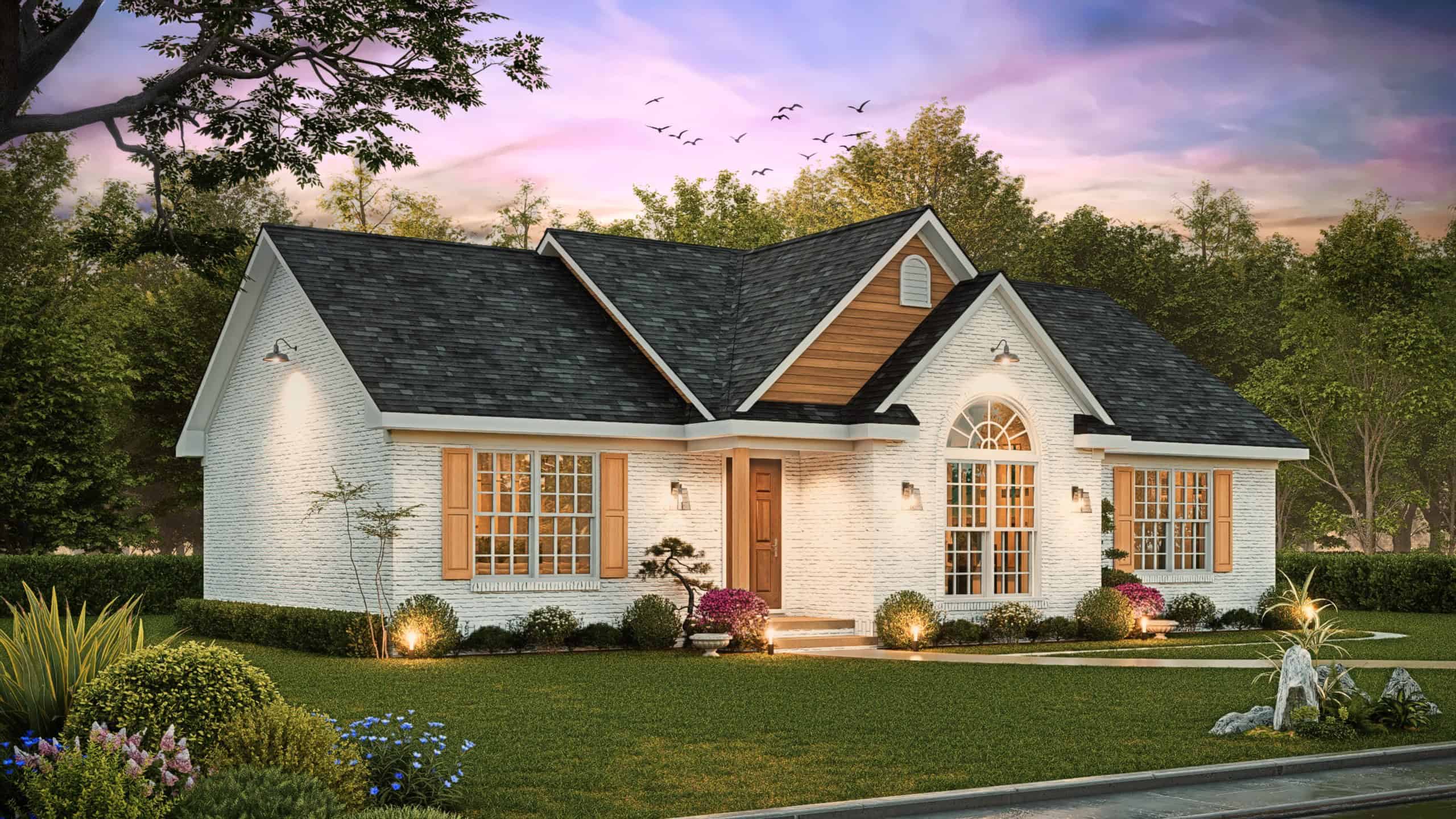 Home at Night of this 3-Bedroom,1313 Sq Ft Plan -198-1191